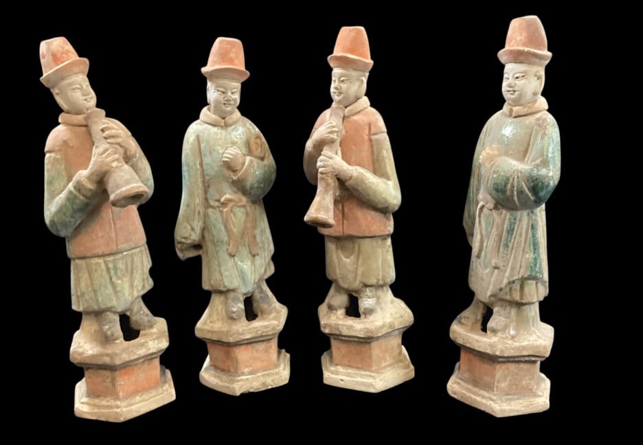 Chinese Pottery Tomb Attendants (1 of 6)