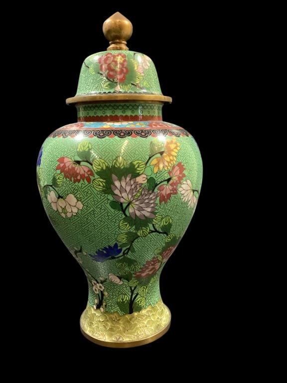 Chinese Cloisonne Temple Jar (1 of 4)