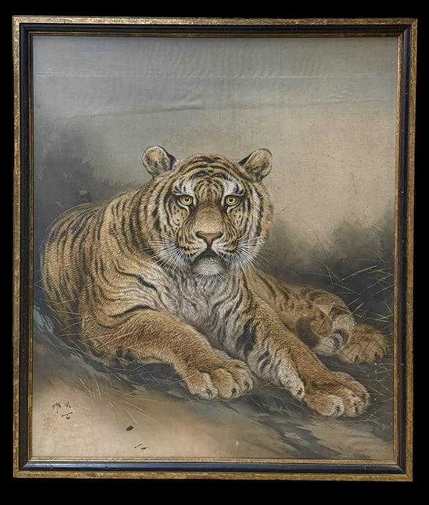 Silk Painting of a Majestic Tiger (1 of 8)