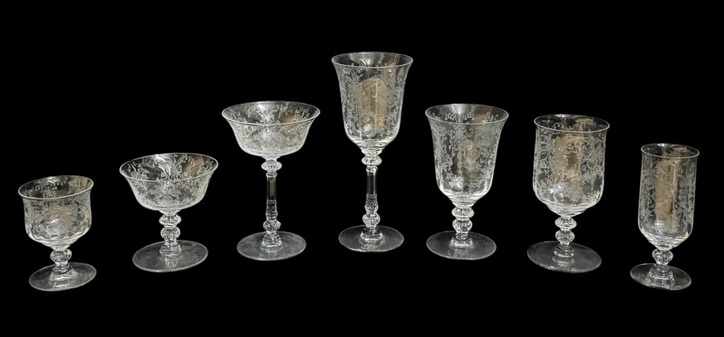 Heisey Orchid Etched Stemware (1 of 6)