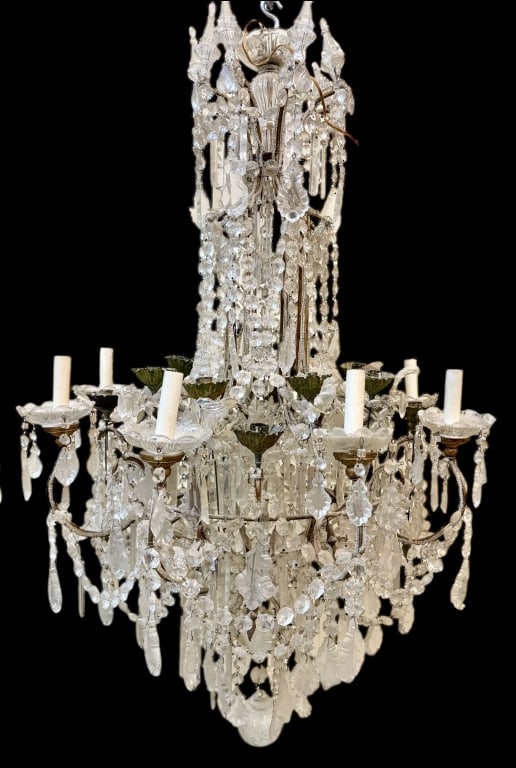 Italian Cut Glass and Crystal Chandelier (1 of 7)