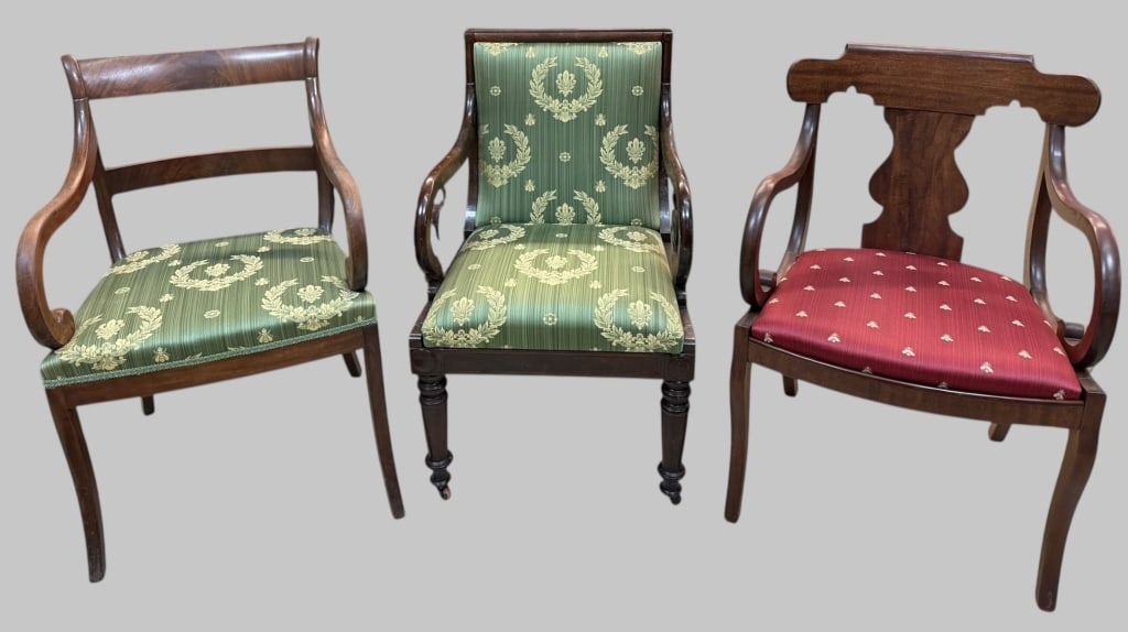 Three Assorted Open Arm Chairs (1 of 9)
