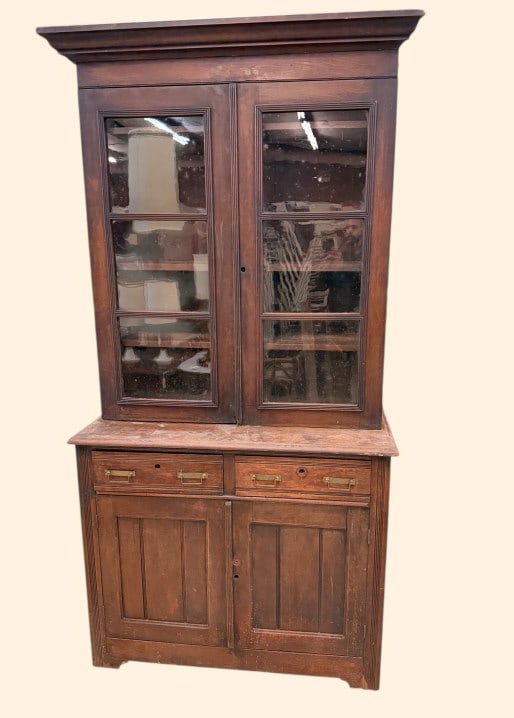 American Walnut Step Back Cupboard (1 of 5)