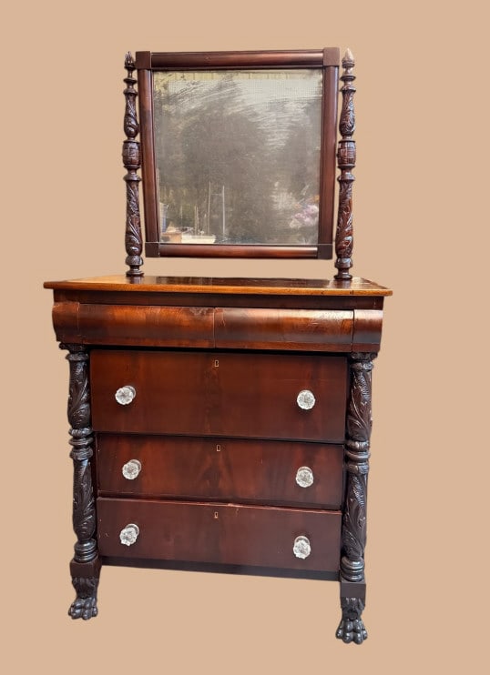 Classical Mahogany Dresser W Mirror (1 of 5)