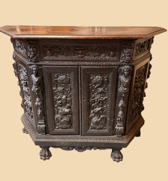 Renaissance Revival Carved Cabinet (1 of 6)