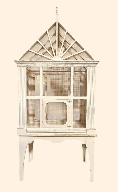 Monumental Wooden Birdcage on Stand (1 of 4)