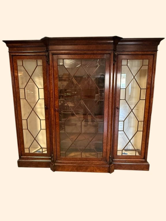 Continental Burl Walnut Bookcase (1 of 5)