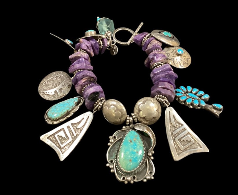 Craftsman Made Silver and Stone Bracelet (1 of 5)