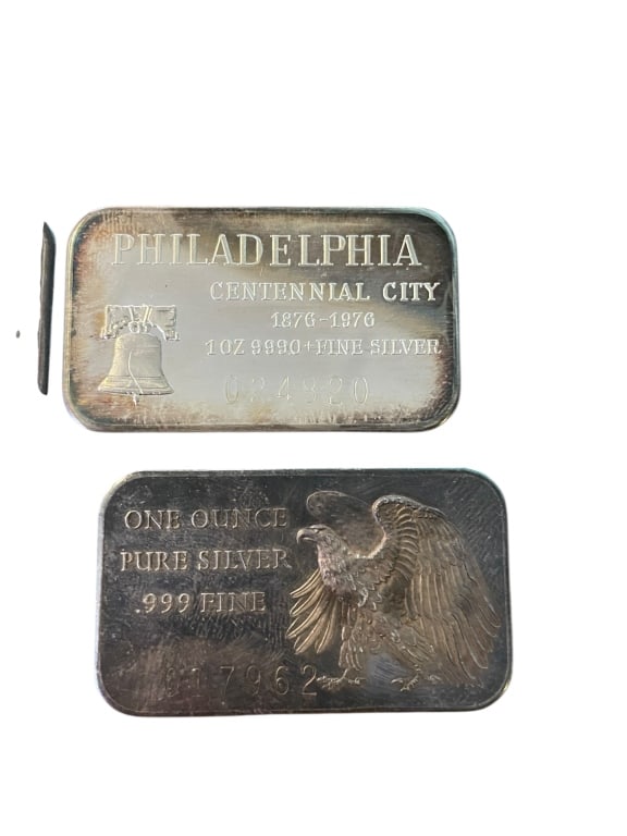 Five 1oz Silver Bars - 3