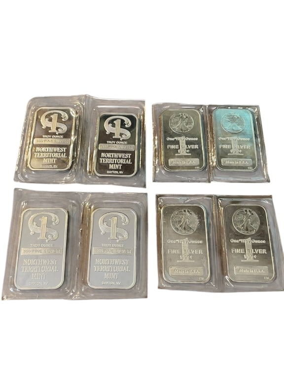 Eight 1oz Silver Bars (1 of 4)