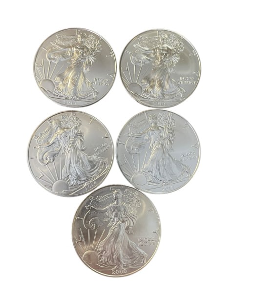 Group of Five Silver Coins (1 of 2)