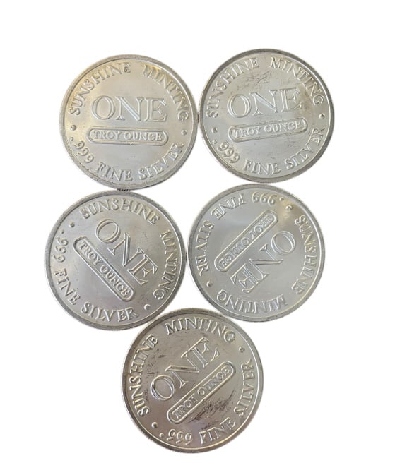 Group of Five Silver Coins (1 of 2)