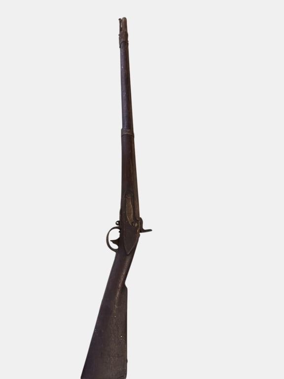 Springfield Percussion Rifle: Marked US Springfield 1816 on lock, full oak stock with ram rod, no FFL required