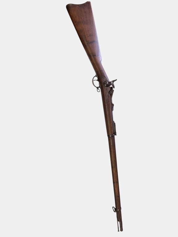 US Springfield Model 1878 Percussion Rifle: Engrave Eagle and US Springfield on lock, US model 1878 on receiver, sling attachments, full walnut stock, ram rod, no FFL required