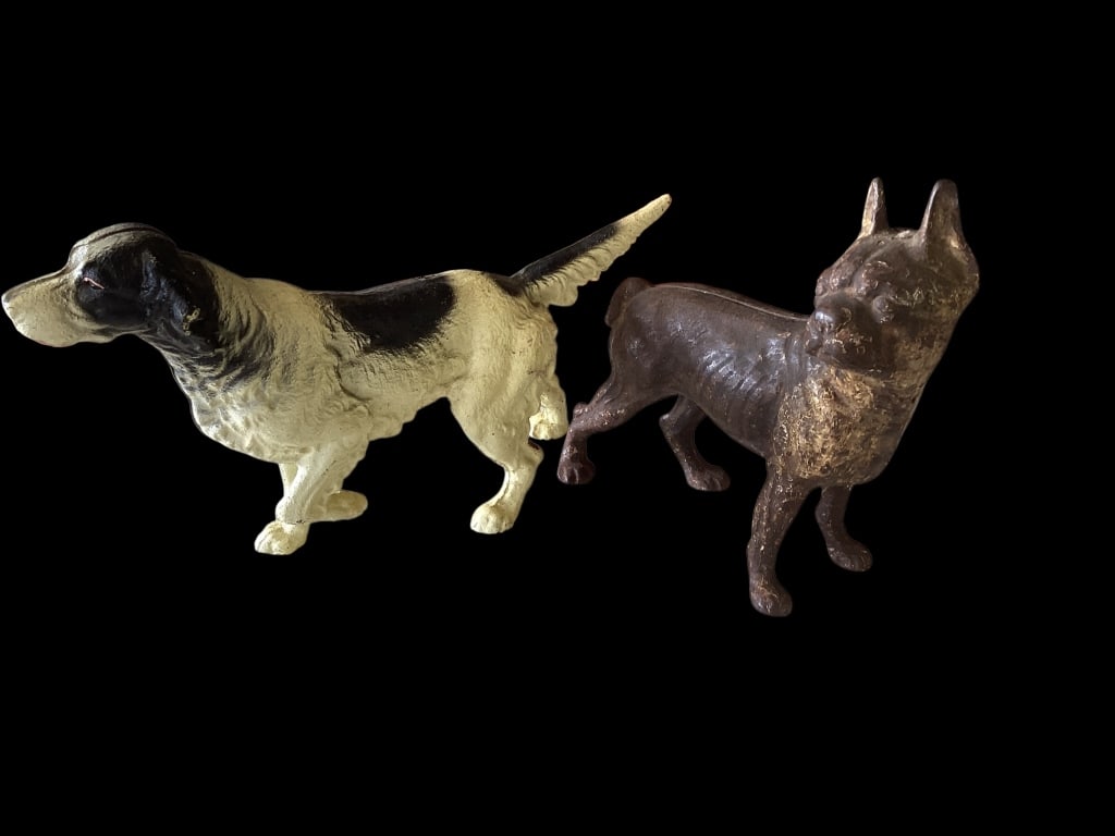 Two Cast Iron Dog Door Stops (1 of 5)