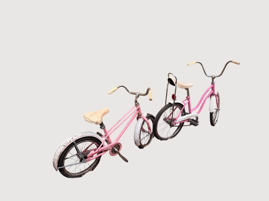 6 Vintage Kids Bicycles: Schwinn Chik, schwinn Pixie, Wester flyer fantasy, Columbus, Murry, unknown