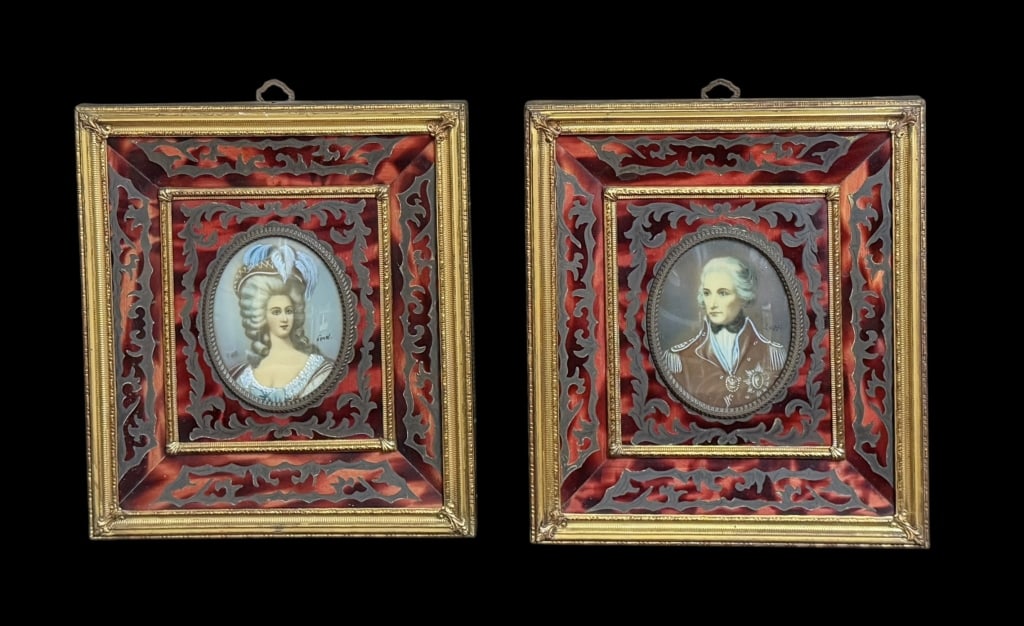 Pair Continental Miniature Portraits (1 of 4)