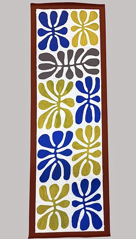 Uwalki (All The Trees), Mitjili Napurrula: 1945-2019..large acrylic on canvas, circa 2010, good condition, unframed, stored hanging, with certificate of authenticity from Brenton Crowley, overall canvas measures 72 x 23 inches