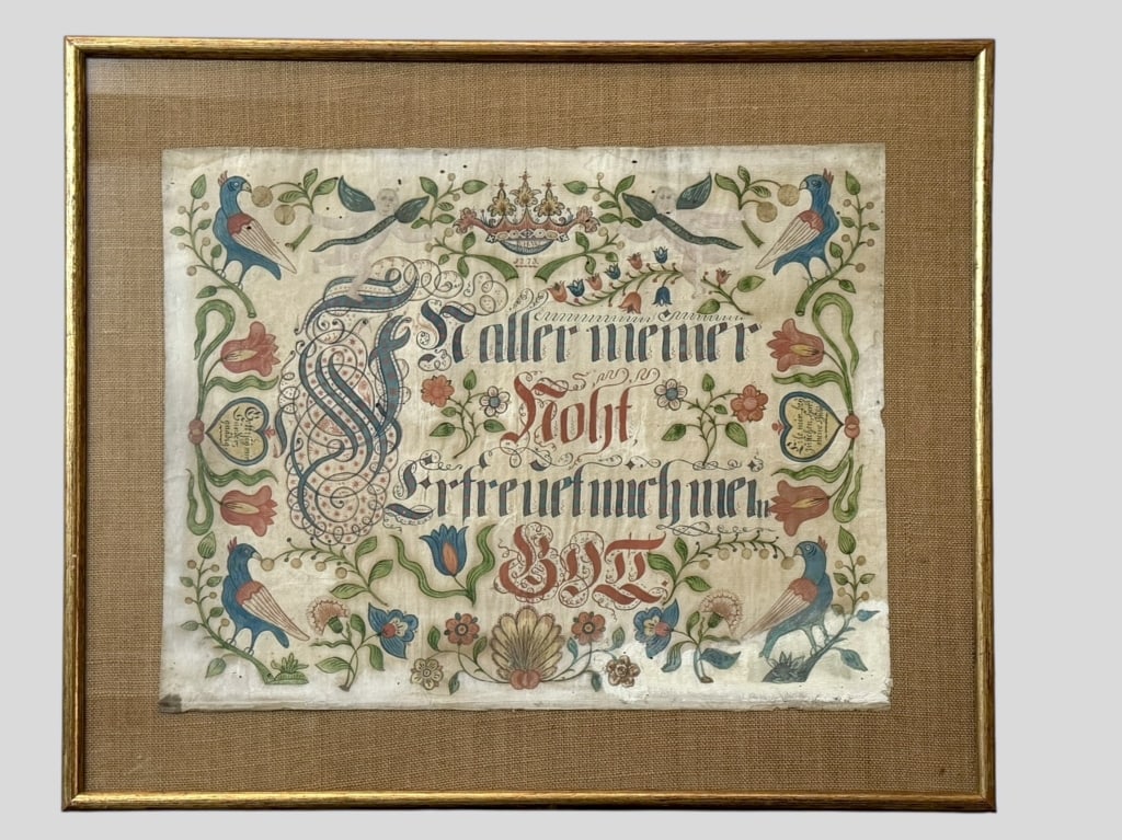 Framed Pennsylvania German Fraktur (1 of 8)