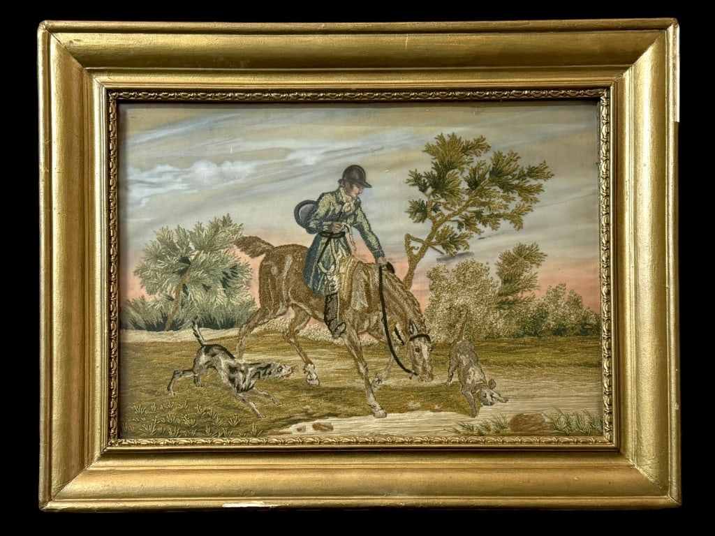 Fine Antique Silk Embroidered Panel (1 of 7)