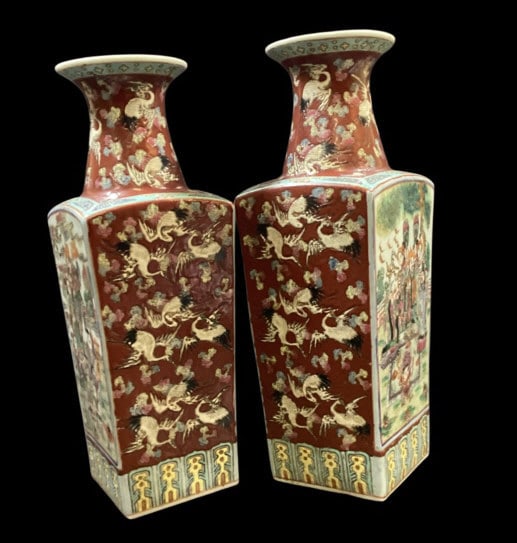 Antique Chinese Famille Rose Vases (1 of 5)