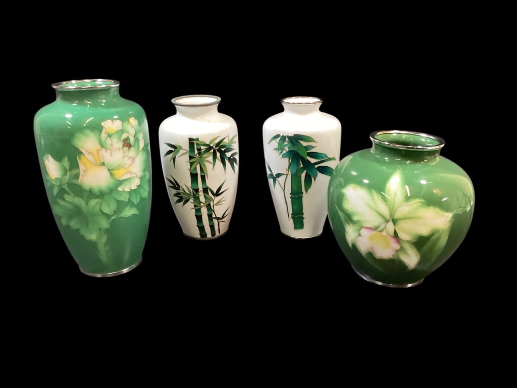 Japanese Cloisonne Vases (1 of 4)