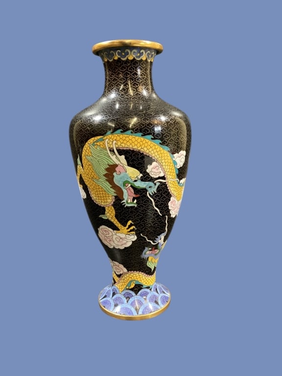 Chinese Cloisonne Dragon Vase (1 of 5)