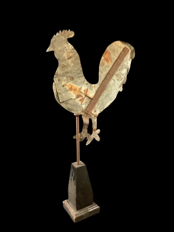 Primitive Tin Rooster Weather Vane (1 of 4)