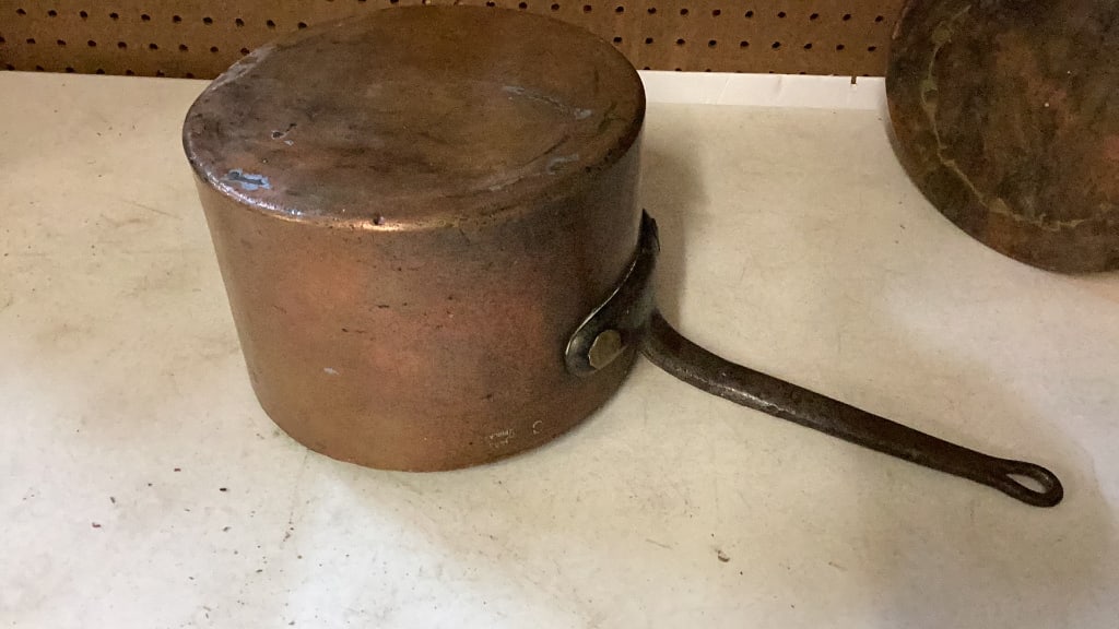 Three Pieces Heavy Copper Cookware - 4