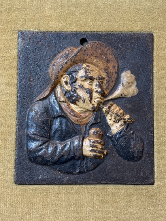 Pair Figural Iron Plaques - 2