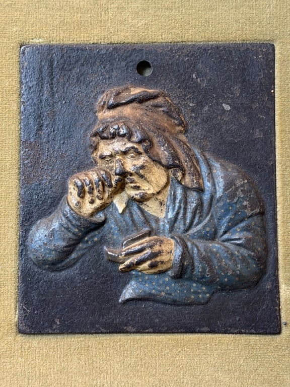 Pair Figural Iron Plaques - 3