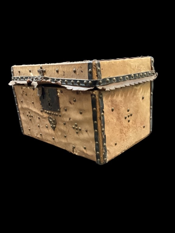 Early Hide Covered Document Chest - 2