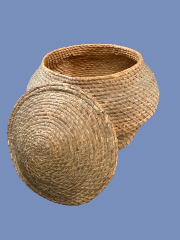 Coilwork Straw Basket - 2