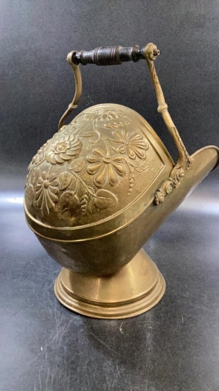 Brass Coal Scuttle - 4