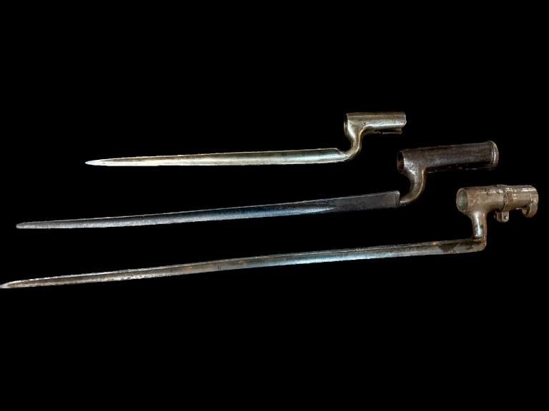 3 Vintage Civil War Era Socket Bayonets (1 of 5)