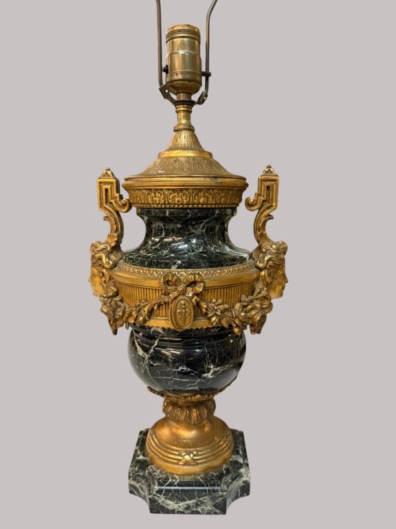 French Marble and Gilt Bronze Urn Lamp (1 of 6)