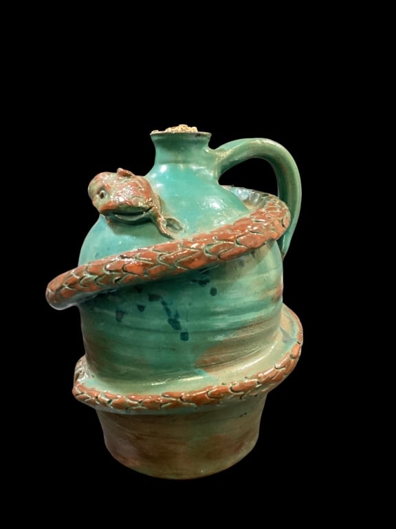 Southern Pottery Folk Art Snake Jug (1 of 6)