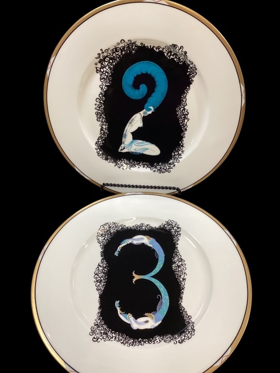 Erte Designed China Plates - 3