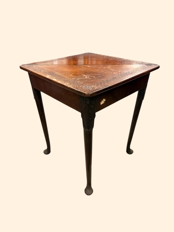 British mahogany handkerchief table (1 of 5)