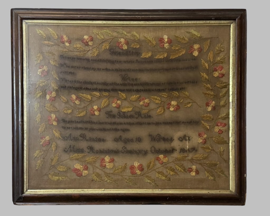 1847 Schoolgirl Sampler (1 of 7)