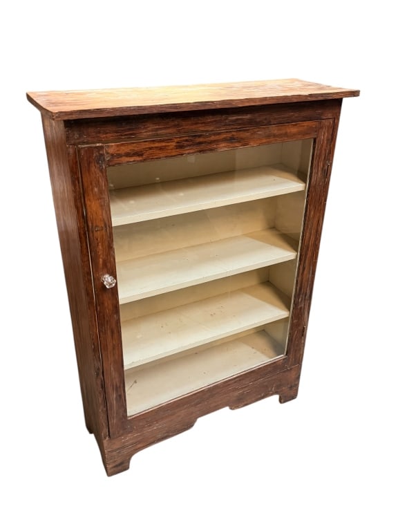 Diminutive Heart Pine Bookcase (1 of 3)