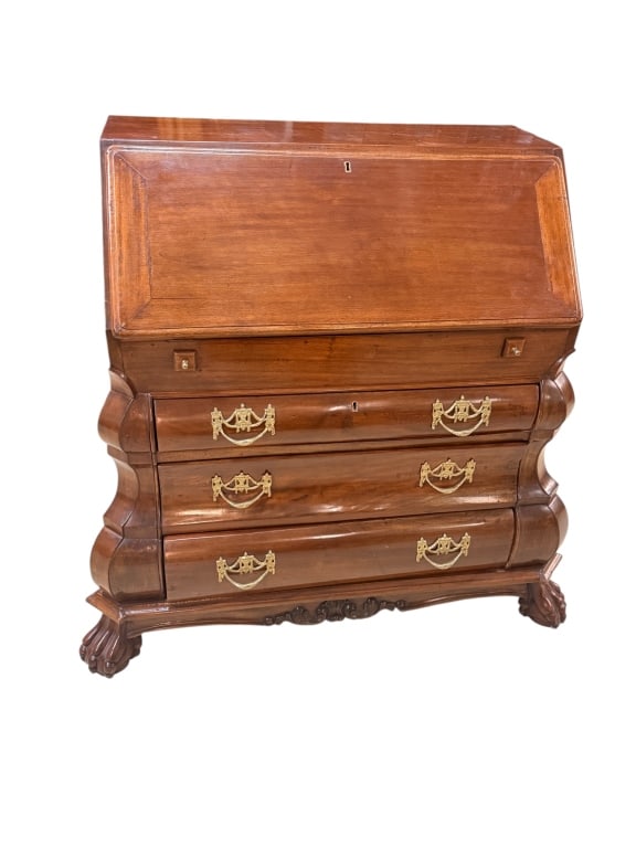 Dutch Bombay Mahogany Slant-Front Bureau (1 of 5)
