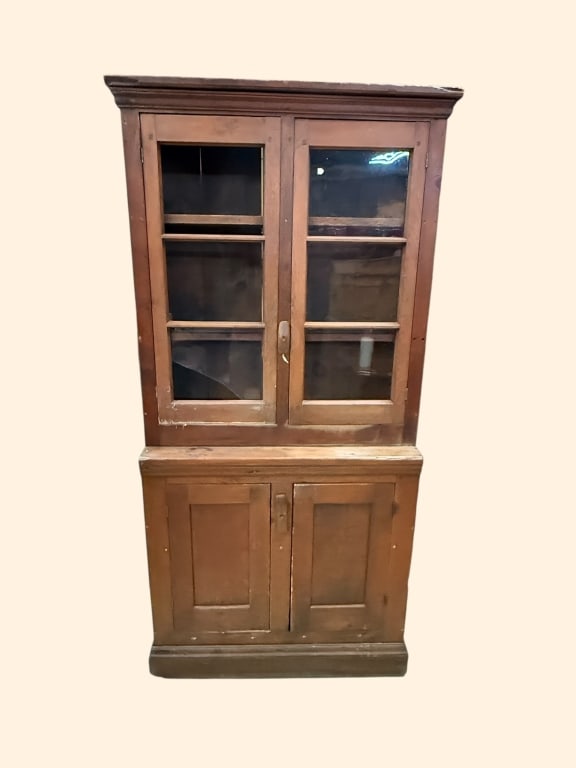 Yellow Pine Step-Back Cupboard (1 of 4)