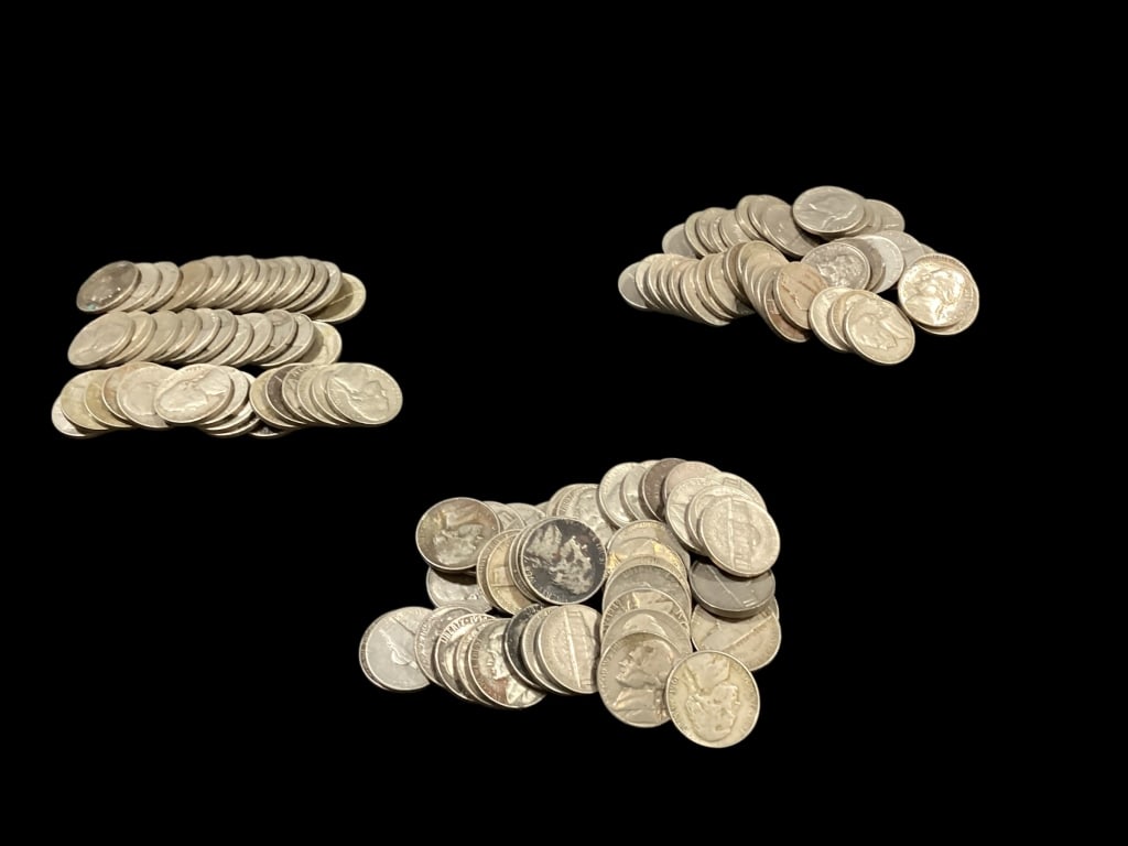 120 Jefferson Nickels: Circulated with mixed dates