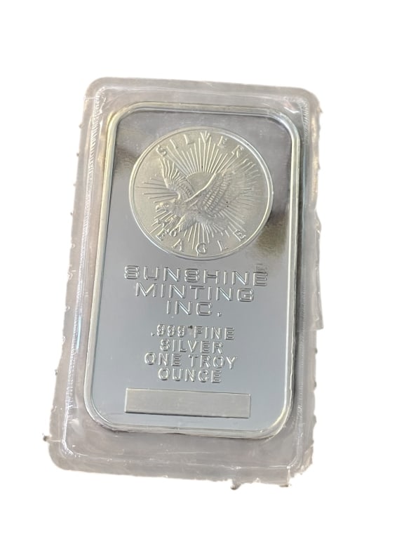 Five 1oz Silver Bars - 2