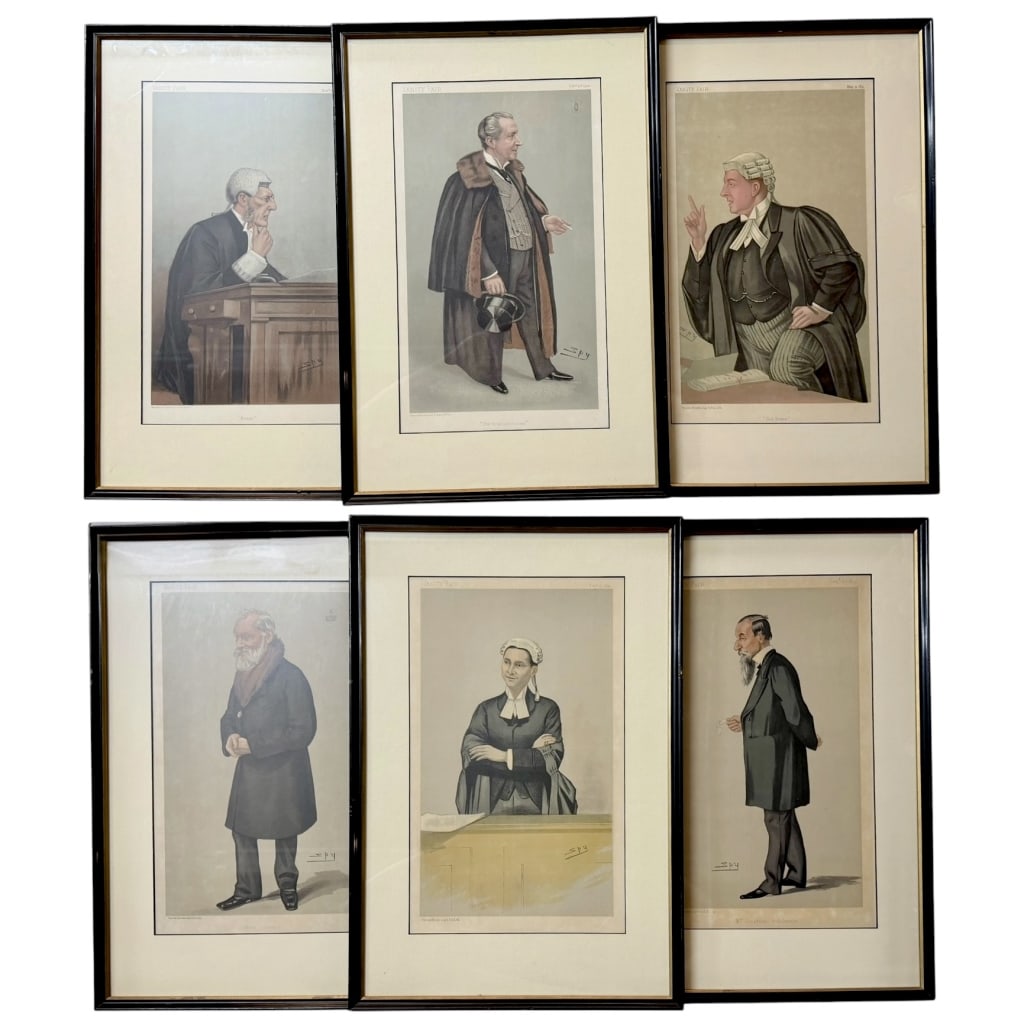 Six Framed Vanity Fair SPY Caricature Prints (1 of 9)