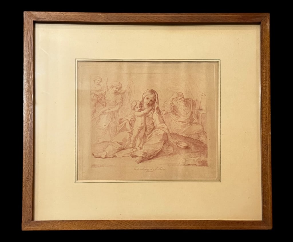 Engraving of Madonna and Child after Guido Reni (1 of 6)