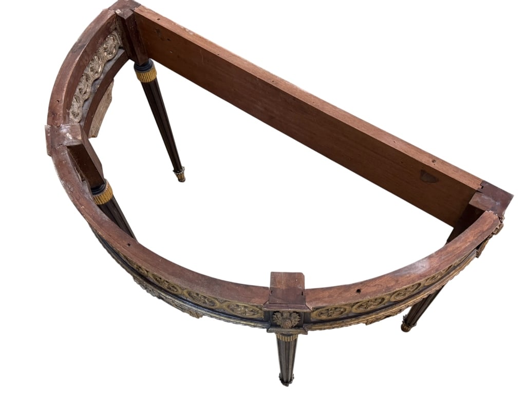 Parcel Gilt Demilune Console Table - 6