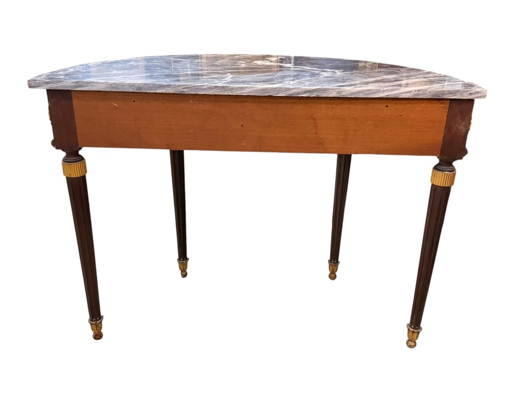 Parcel Gilt Demilune Console Table - 7