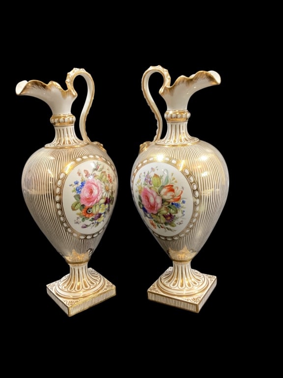 Pair Dresden Porcelain Ewers (1 of 4)